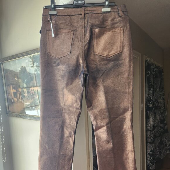 So Funky Gold DG pants with bling down the sides  Cotton blend Sz 12 - Picture 7 of 8